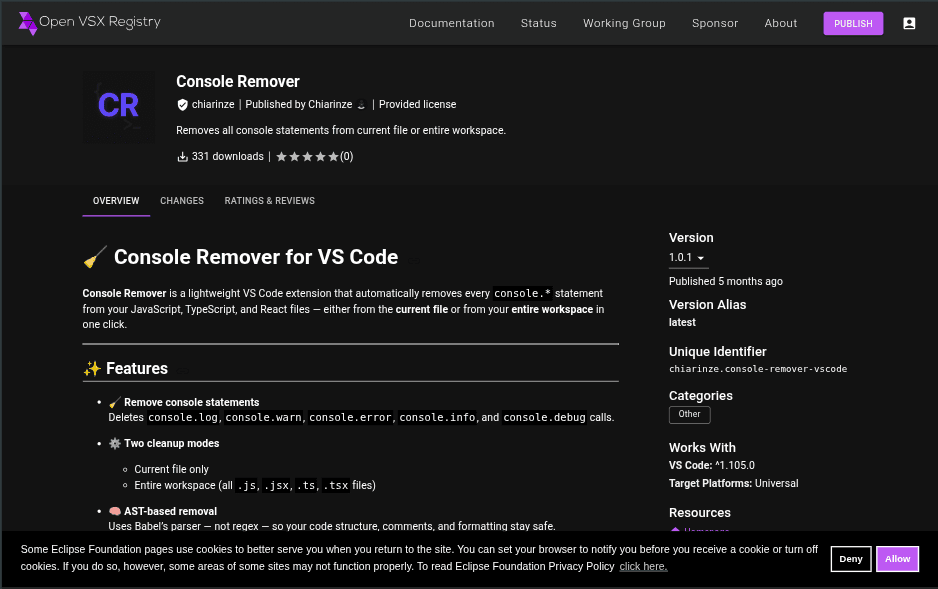 Console Remover preview