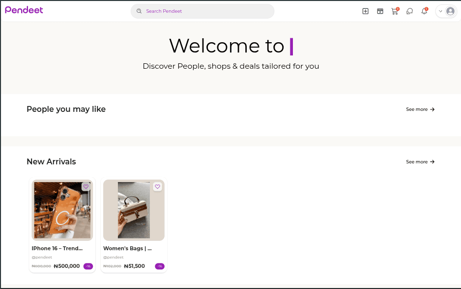 Pendeet - Social Commerce Platform preview